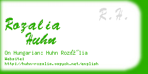 rozalia huhn business card